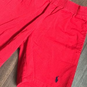 Boy’s red Ralph Lauren polo shorts